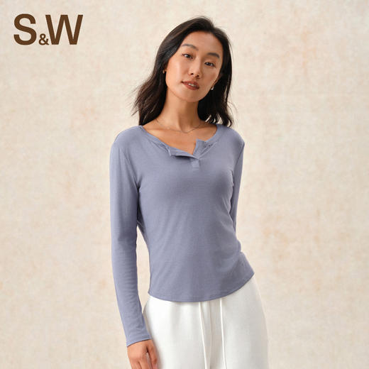 【sw速惟】小V领设计瑜伽运动长袖百搭软糯亲肤上衣 4179 商品图4