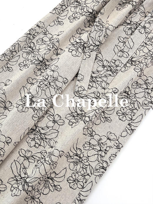 专柜实拍【复古印花/高克重】拉夏贝尔/La Chapelle质感有型！高腰宽松垂感牛仔裤显瘦显高拖地裤★ 商品图6