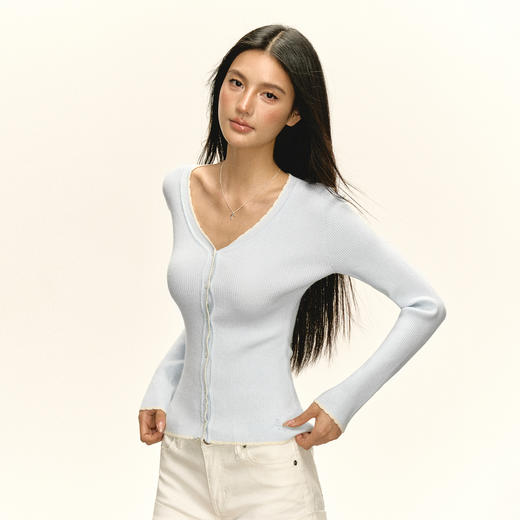 Ariseism 美式复古高级感针织开衫女秋冬新款内搭打底上衣 商品图2