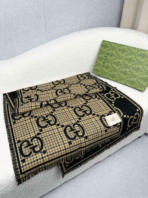 秋冬特惠💰280 古驰围巾【秋冬新款，GG时髦复古双面羊毛围巾！！】 商品图8