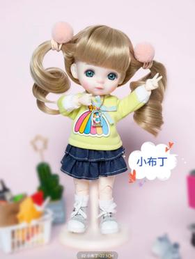 多丽丝萌豆豆娃娃洋娃娃玩具套装女孩儿童迷你bjd22.5cm仿真ob