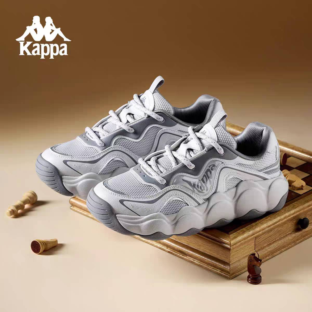 XXMKappa卡帕背靠背运动鞋新款秋冬老爹鞋情侣厚底面包鞋K0FY5MC68