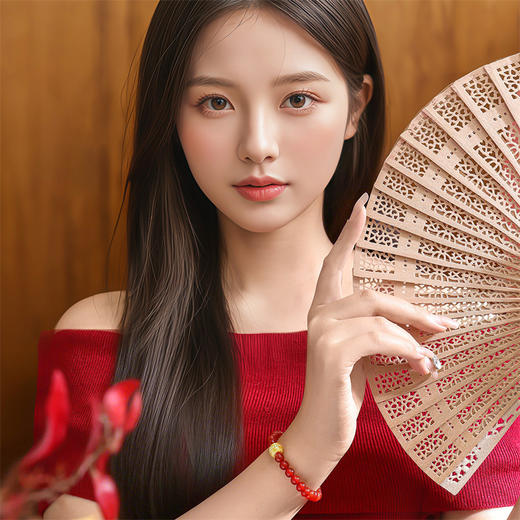 【新品首发】足金回纹钻石3D转运珠 可搭手绳手串过节送女士 MEMORA诗普琳HP843701 商品图1