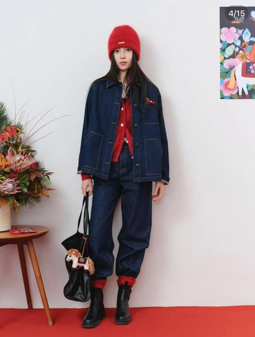 一店k （26ss新年胶囊系列！）土壤牛仔！节日感和时髦感都到位啦！小禾春季新款牛仔外套/半裙/直筒裤 商品图5