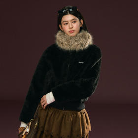 Ariseism 美式复古高级感毛呢外套女秋冬新款加厚保暖上衣