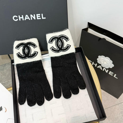 秋冬特惠💰220 爆款 香奈儿秋冬羊毛针织手套 纯色系列 商品图2