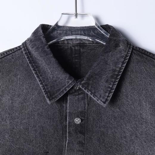 2618016SDSA秋冬新款痞帅男装时尚泼墨彩色印花翻领牛仔长袖衬衫百搭衬衣 商品图2