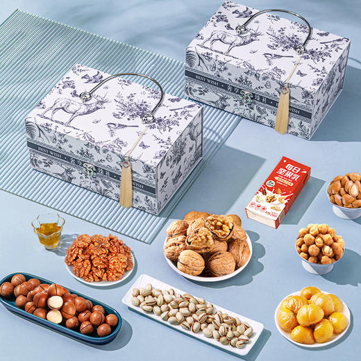 「轻奢设计！高颜值」坚果大礼包礼盒装坚果休闲零食过年送人走亲戚干果类年货 商品图1