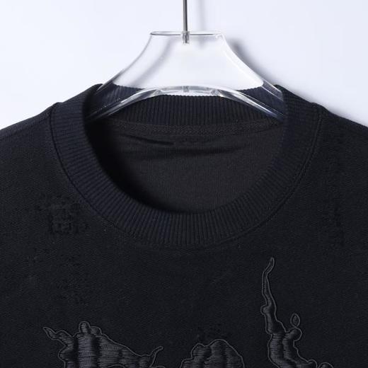 9546SDSA男士秋冬新款痞帅男装潮流设计师刺绣字母圆领卫衣百搭宽松 商品图2