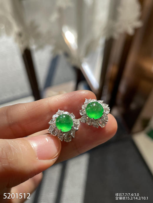 5201512，蛋面耳钉。具体价格微信咨询 商品图3