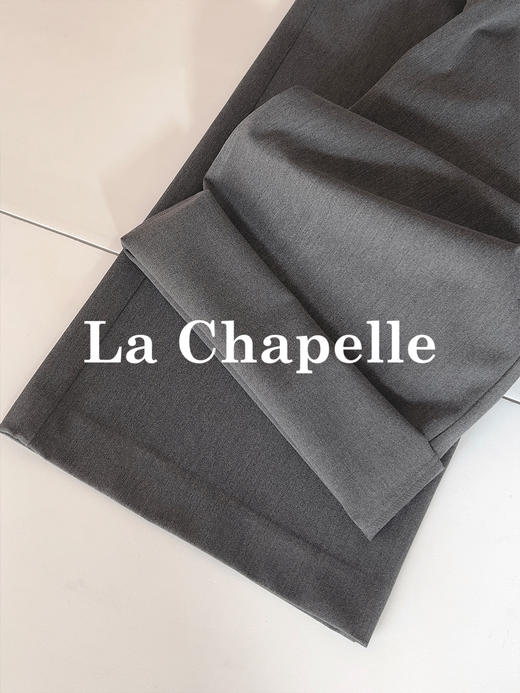 专柜实拍【垂感通勤西裤】拉夏贝尔/La Chapelle实穿百搭/长期主义高腰压褶通勤显瘦休闲长裤 商品图10