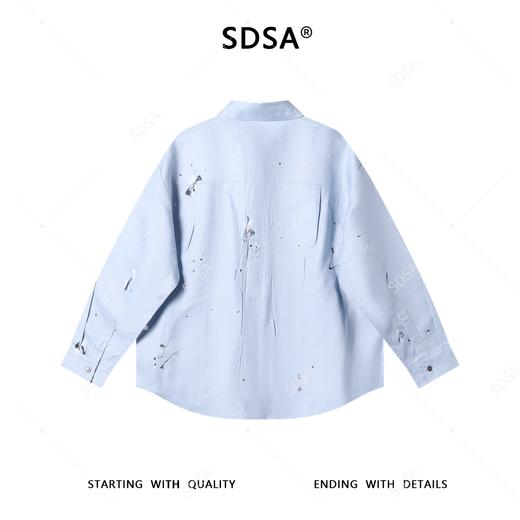 2618012SDSA男士秋冬新款痞帅男装潮牌高街泼墨印花设计长袖衬衫百搭时尚 商品图5