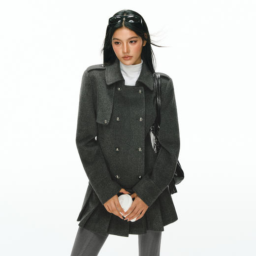 Ariseism 美式复古高级感毛呢连衣裙女秋冬新款裙子 商品图0