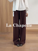 专柜实拍【极简纸片人】拉夏贝尔/La Chapelle绵羊毛高质感！垂感松弛有型高腰系带直筒休闲西裤★ 商品缩略图3