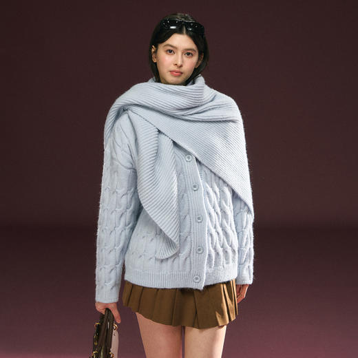 Ariseism 美式复古高级感开衫毛衣外套女秋冬新款修身上衣 商品图1