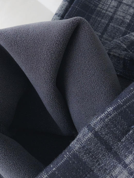 丁摩 敲保暖加绒加厚格子直筒阔腿裤女秋冬高腰宽松垂感拖地裤5ZF-1853 商品图6