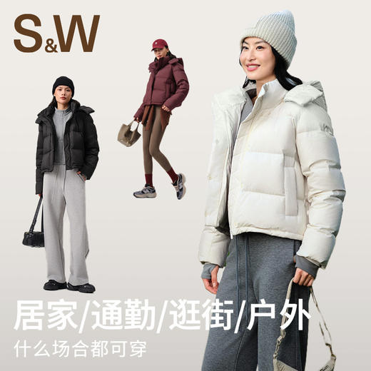 【sw速惟】连帽白鸭绒加厚保暖户外防风羽绒外套1947B 商品图2