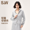【sw速惟】连帽卫衣外套女秋冬灰色短款拉链帽衫1484 商品缩略图3