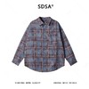 88551SDSA男士秋冬新款痞帅男装极简风休闲撞色格子翻领长袖衬衫百搭 商品缩略图1