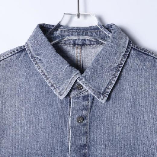 2618016SDSA秋冬新款痞帅男装时尚泼墨彩色印花翻领牛仔长袖衬衫百搭衬衣 商品图2