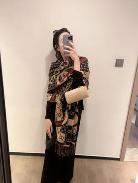 秋冬特惠💰150 古驰围巾 提花双G字母