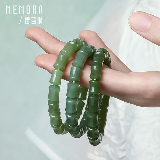 和田玉竹节手串手链 节节高升送礼自带MEMORA诗普琳NB009501、NB009502【线上专供】 商品图5