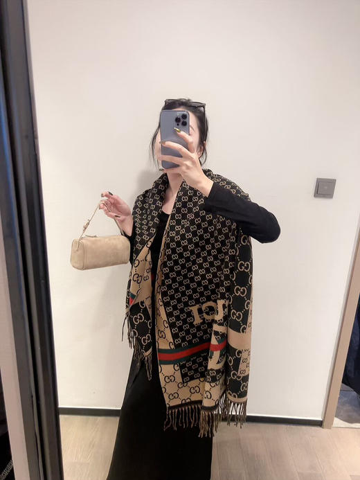 秋冬特惠💰150 古驰围巾 提花双G字母 商品图1