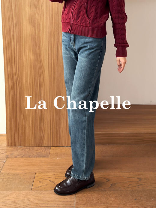 专柜实拍【时髦尖子生】拉夏贝尔/La Chapelle小脚裤的魅力~高腰显瘦百搭修身牛仔裤 商品图4
