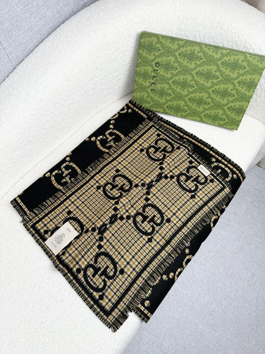 秋冬特惠💰280 古驰围巾【秋冬新款，GG时髦复古双面羊毛围巾！！】 商品图5