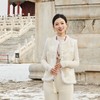 西子/玉兰春雪桑蚕丝缠枝牡丹剪花夹棉新中式马甲/MJTJ531 商品缩略图4