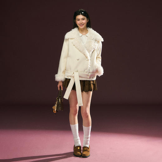 Ariseism 美式复古高级感短外套冬季新款加厚保暖上衣 商品图3