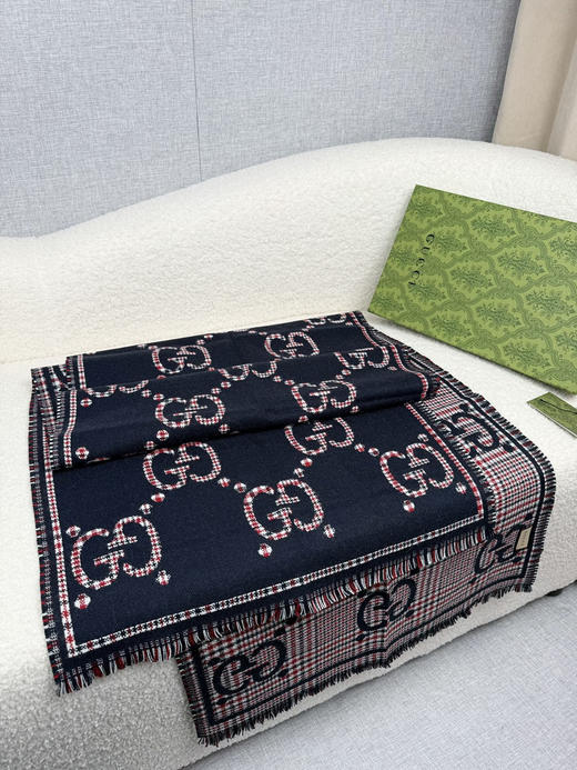 秋冬特惠💰280 古驰围巾【秋冬新款，GG时髦复古双面羊毛围巾！！】 商品图6