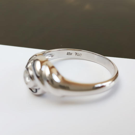 AU750白金时尚设计款0.18克拉钻石戒指16.5号（戒圈可改）291225NJ08 商品图6