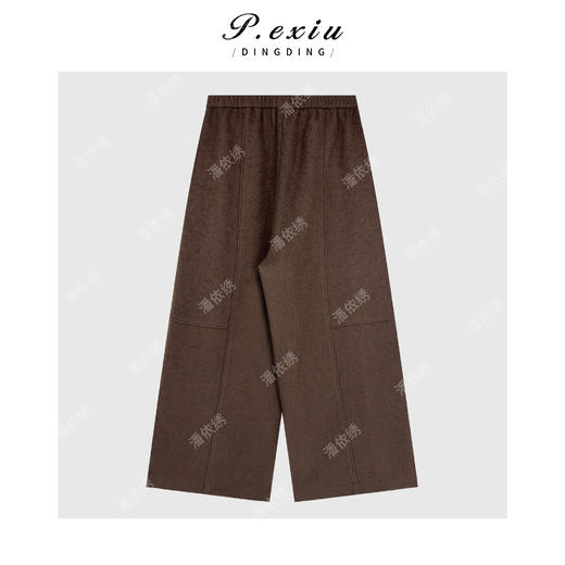 羊毛花纱加厚肌理感多片剪裁阔腿休闲裤 M9203 商品图2