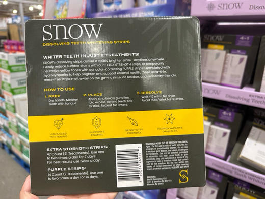 ✨🔥358元/组！在家轻松美白牙齿，不用预约、不用漂白剂的刺激✨🦷 SNOW 溶解式牙齿美白贴｜4合1升级配方✔️ 支持牙釉质 ✔️ 适合敏感牙 ✔️ 自动溶解 ✔️ 温和高效 商品图1