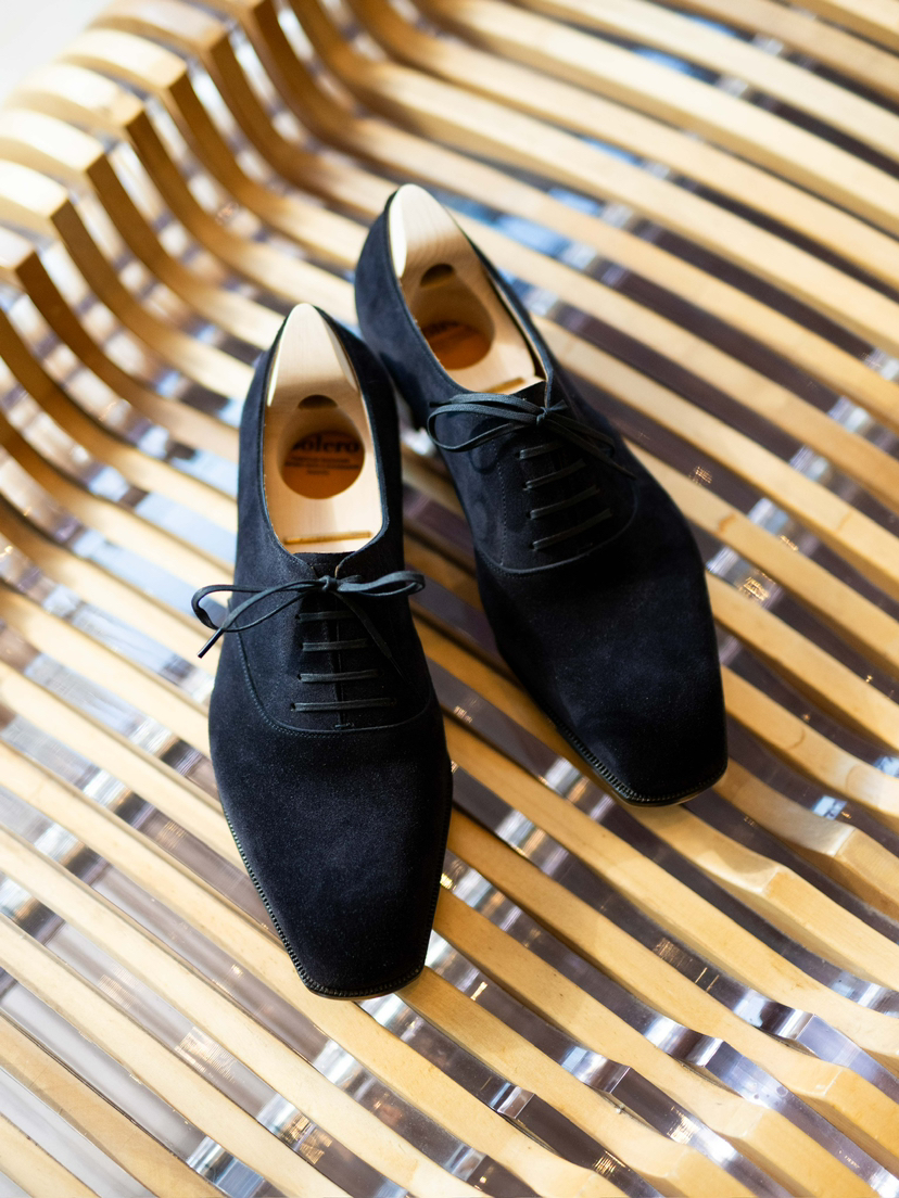 Bolero 午夜蓝翻毛皮牛津鞋