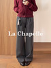 专柜实拍【垂感通勤西裤】拉夏贝尔/La Chapelle实穿百搭/长期主义高腰压褶通勤显瘦休闲长裤 商品缩略图2