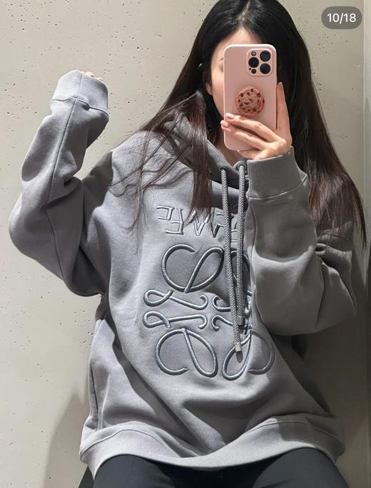 一店k （超重工刺绣🪡！）女孩子的快乐有多简单～给我买我喜欢的东西就好！错位刺绣高级得毫不费力！加绒刺绣字母logo情侣连帽卫衣 商品图8
