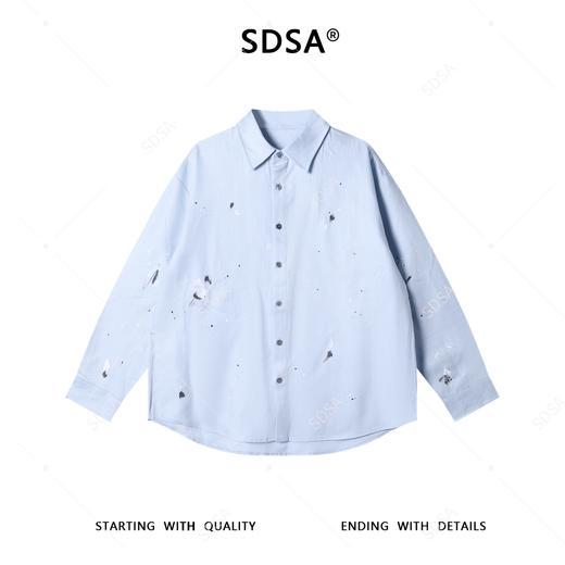 2618012SDSA男士秋冬新款痞帅男装潮牌高街泼墨印花设计长袖衬衫百搭时尚 商品图1