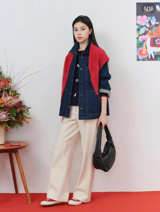一店k （26ss新年胶囊系列！）土壤牛仔！节日感和时髦感都到位啦！小禾春季新款牛仔外套/半裙/直筒裤 商品图7