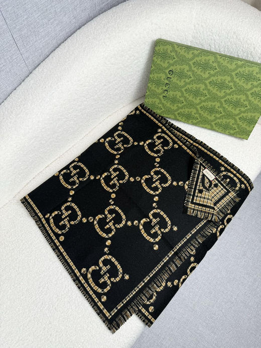 秋冬特惠💰280 古驰围巾【秋冬新款，GG时髦复古双面羊毛围巾！！】 商品图3