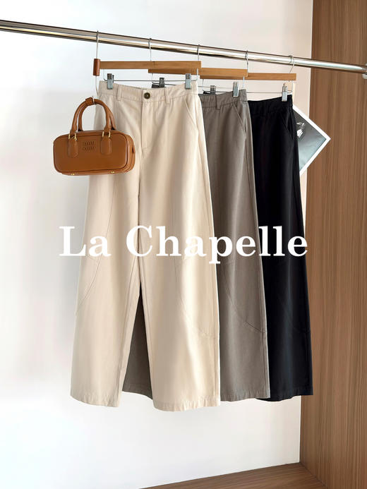 专柜实拍【梨形mm弯刀裤】拉夏贝尔/La Chapelle显瘦神裤！磨毛保暖高腰遮胯休闲直筒裤 商品图1