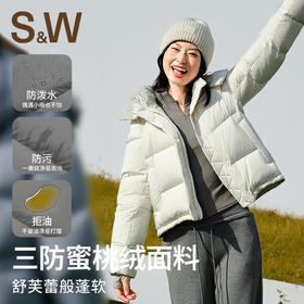 【sw速惟】连帽白鸭绒加厚保暖户外防风羽绒外套1947B