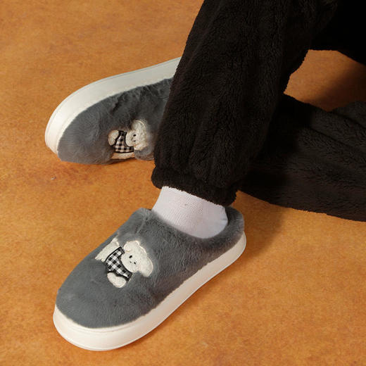 【39.9元2双】格纹小狗情侣男女款棉拖门店同款165794398（鞋子偏小，往大一码拍） 商品图5