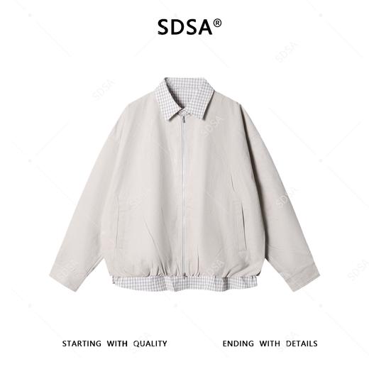 2613008SDSA男士秋冬新款痞帅男装韩版拼接拉链翻领假两件夹克外套百搭 商品图1