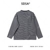 31091SDSA男士秋冬新款痞帅男装简约撞色条纹半纽扣圆领长袖T恤百搭潮 商品缩略图5