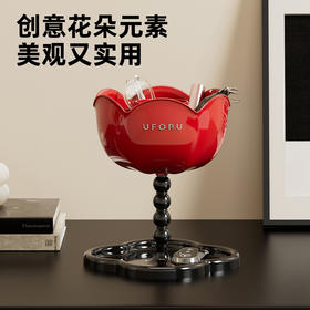 【创意复古 四叶草多用置物架】入户玄关钥匙置物架 客厅卧室装饰摆件 双层塑料花朵收纳整理架 首饰置物架