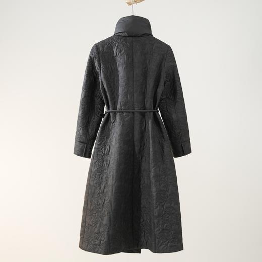 西子/优雅双层翻领重工绣花绗缝A字长款大衣/WTHJ0496 商品图2