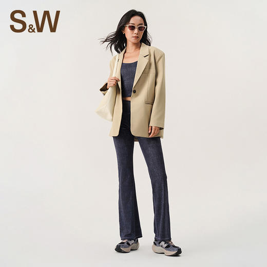 【sw速惟】大U领撞色高街牛仔风一体式背心 8191 商品图4