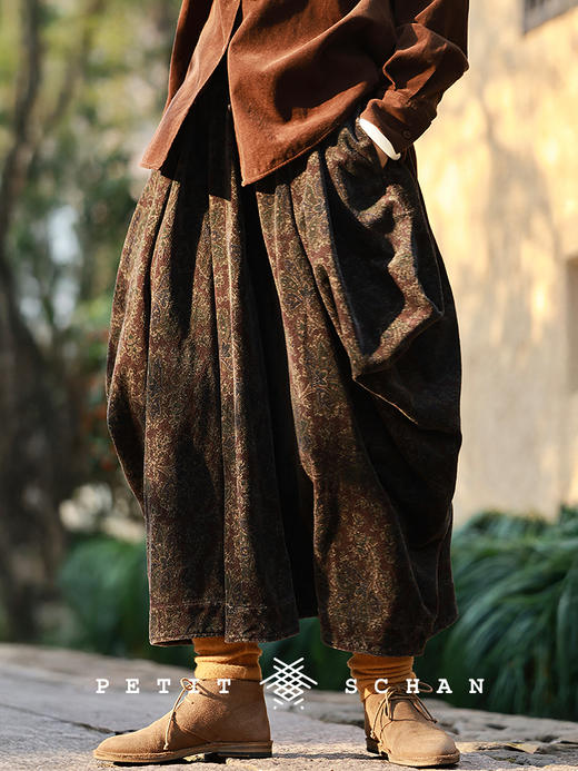 Petit Schan小闪 CLO#1020 Hana & Alice 花与爱丽丝 进口纯棉平绒佩斯利印花罗马裙 商品图0